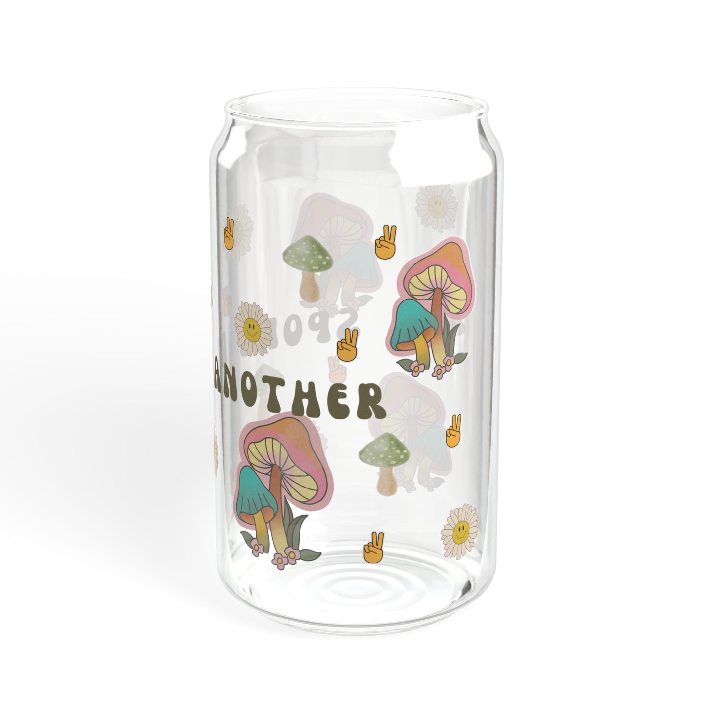 Mushroom Sipper Glass, 16oz