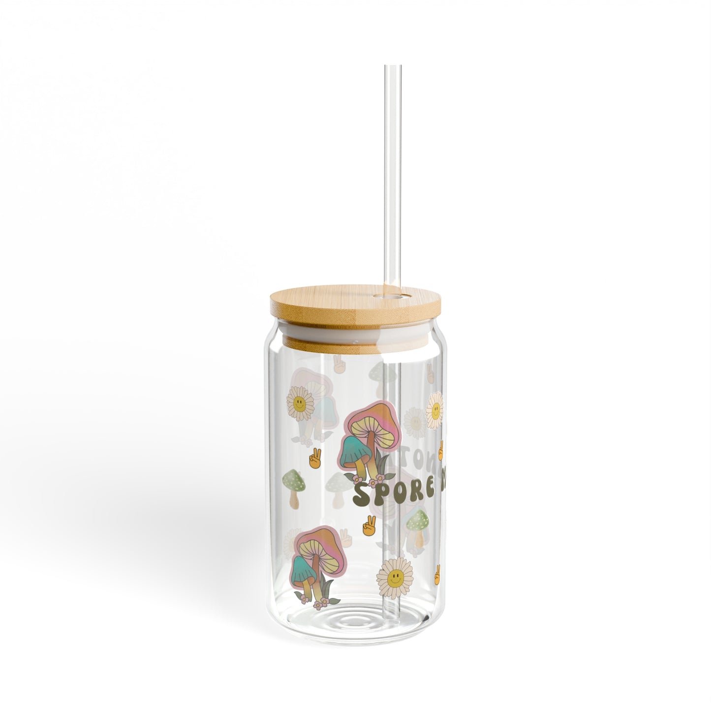 Mushroom Sipper Glass, 16oz