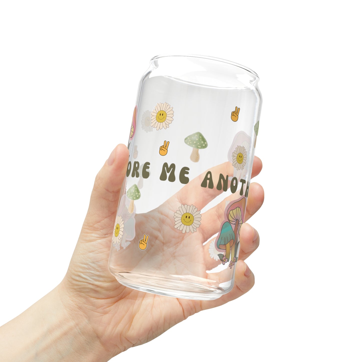 Mushroom Sipper Glass, 16oz
