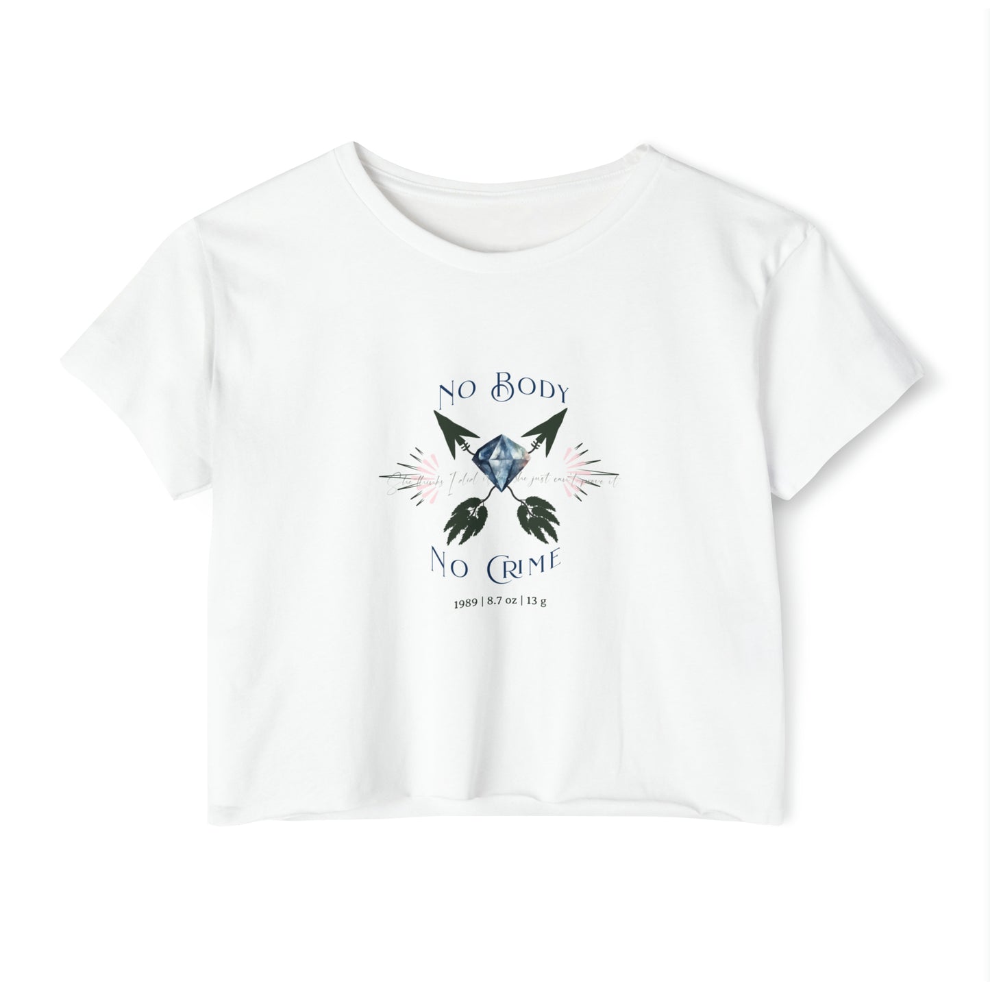 No Body No Crime Taylor Swift Lyrics Graphic Crop Top