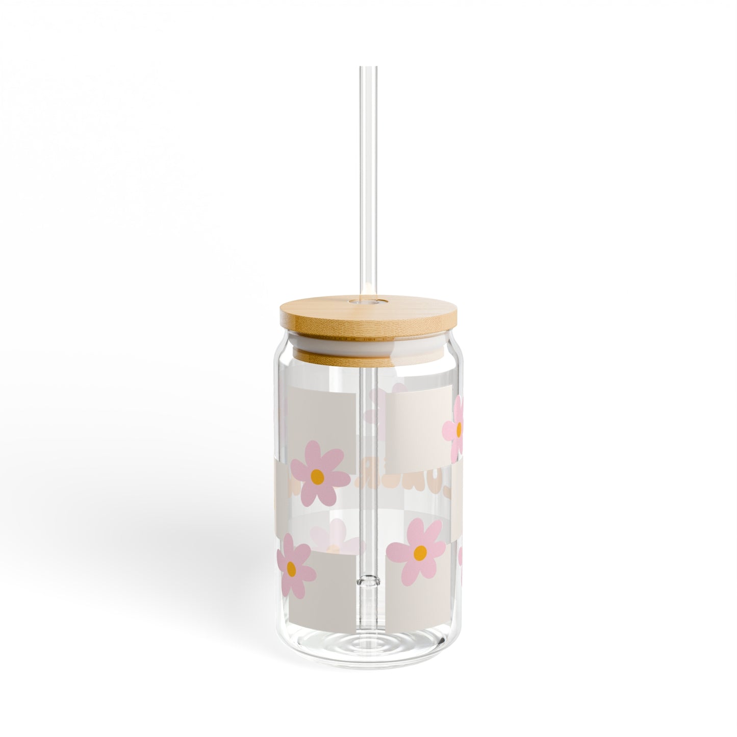 Flower Power Glass Can, 16oz