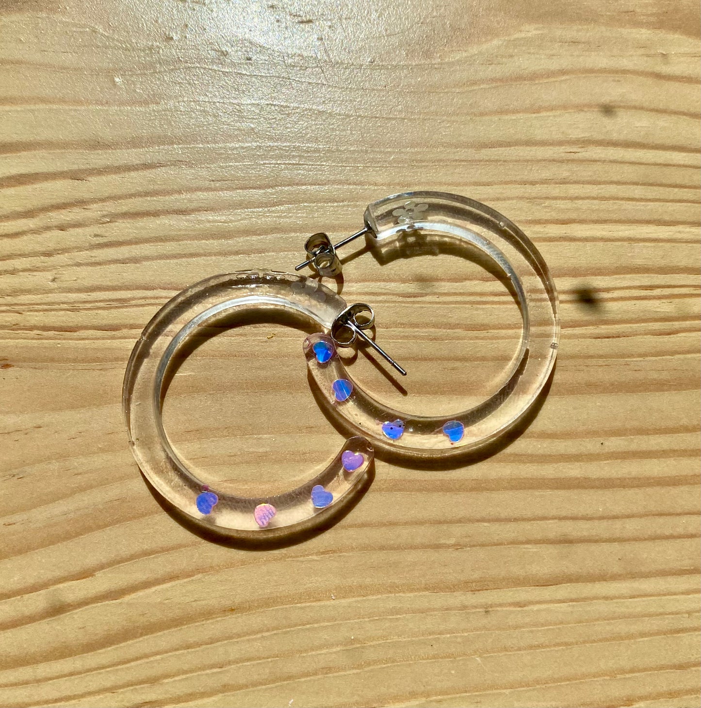 Pink Heart Hoops