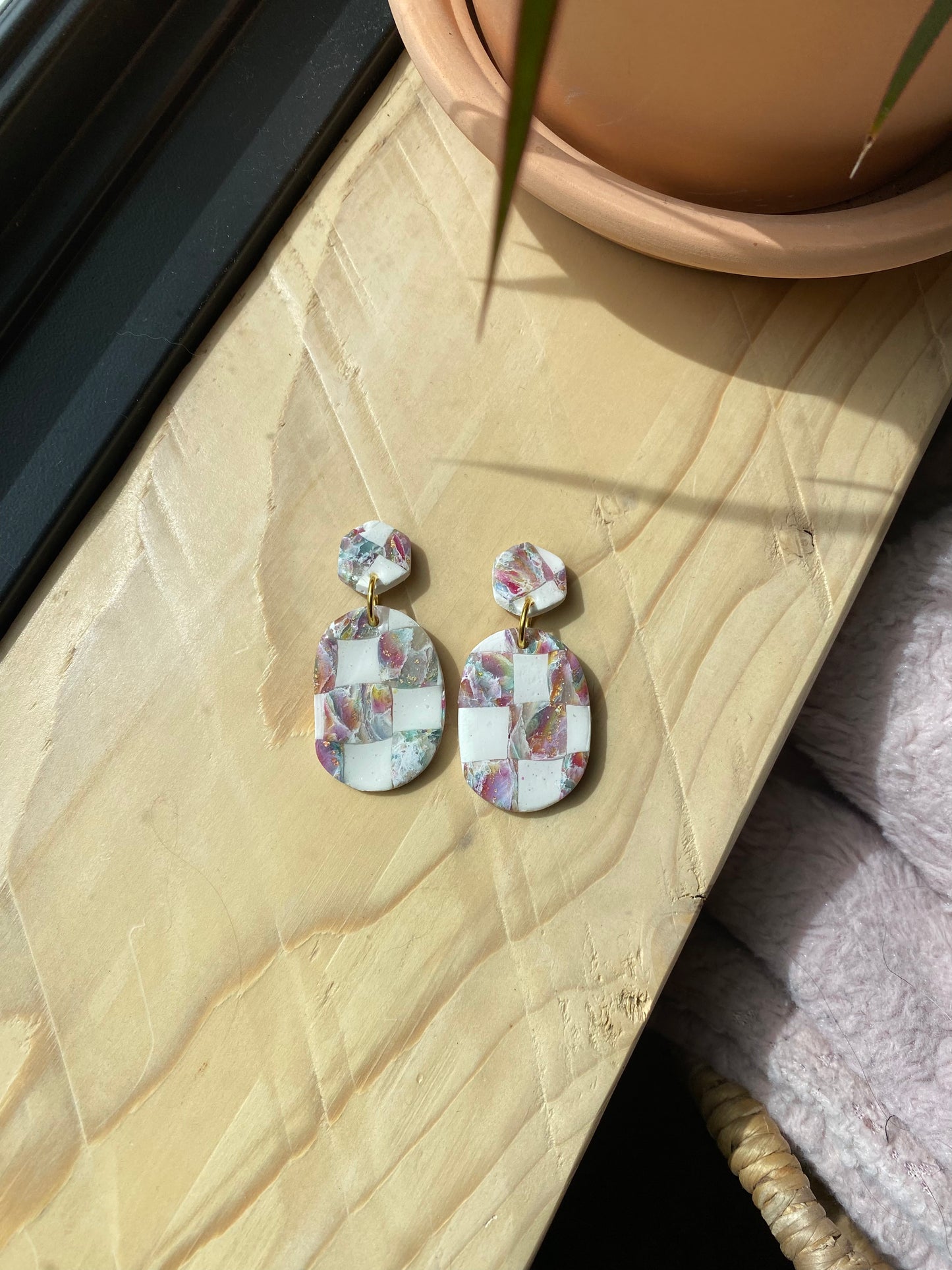 White Checker Dangles