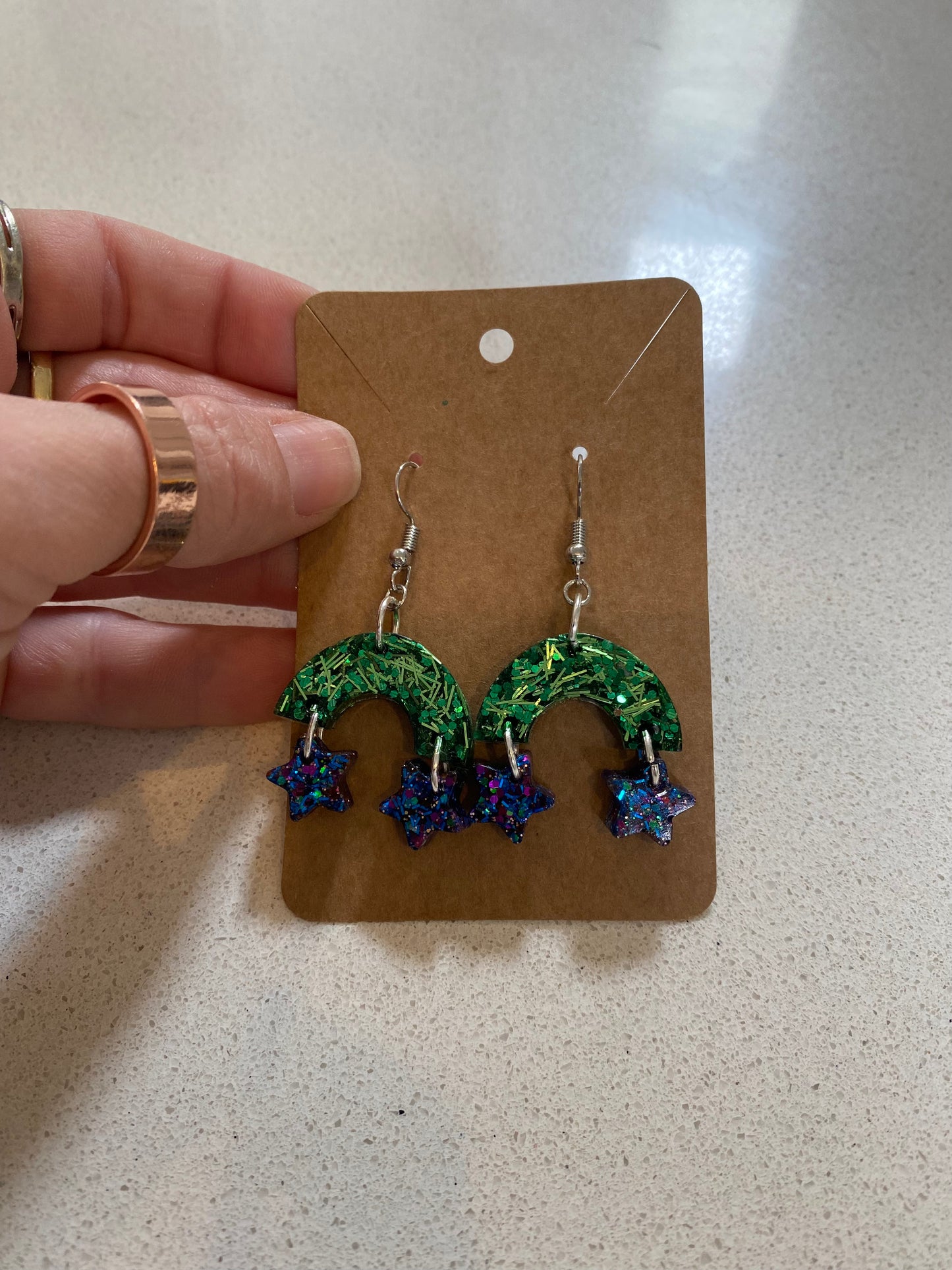 Rainbow Star Dangles
