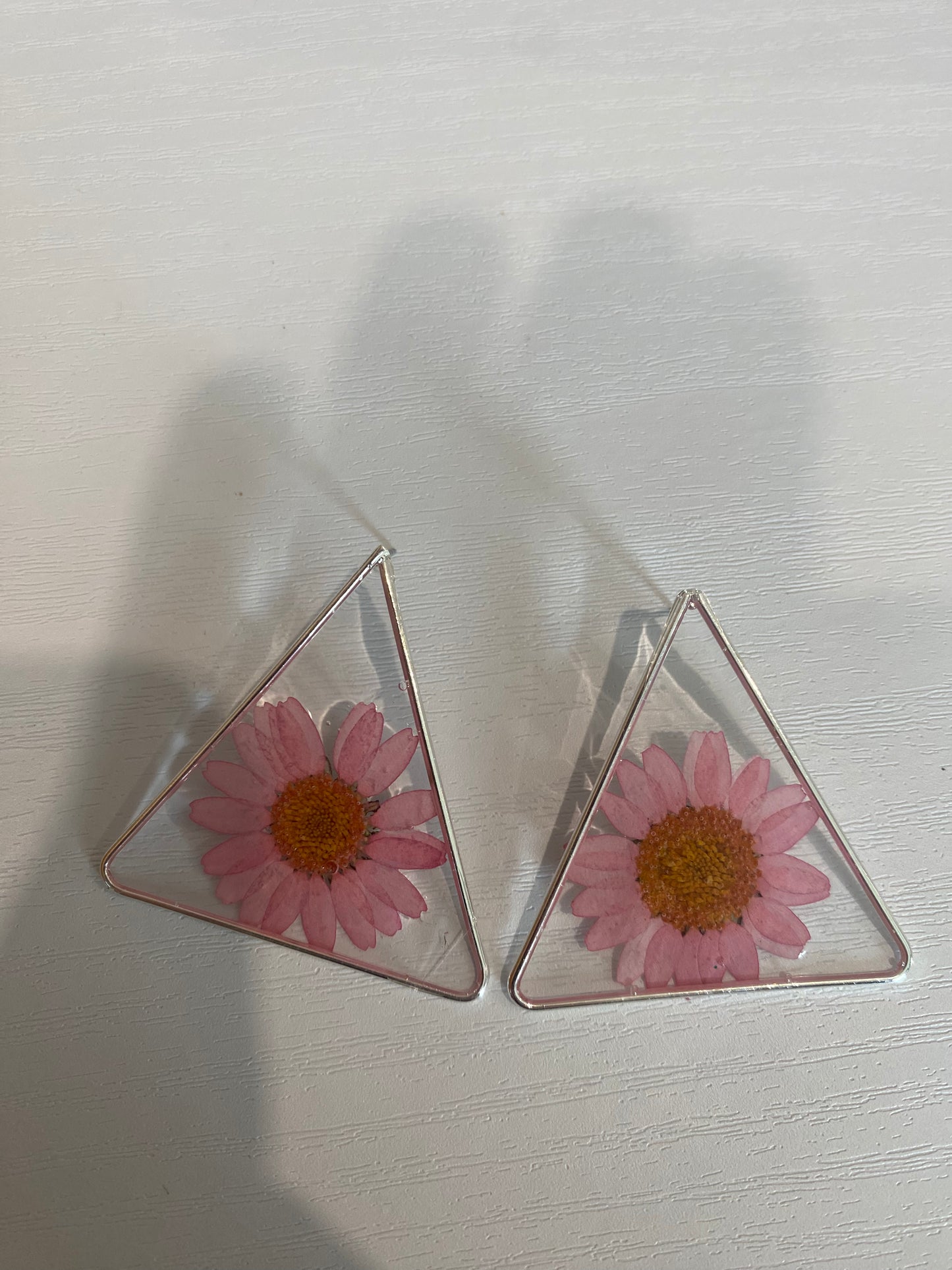 Flower Triangle Earrings