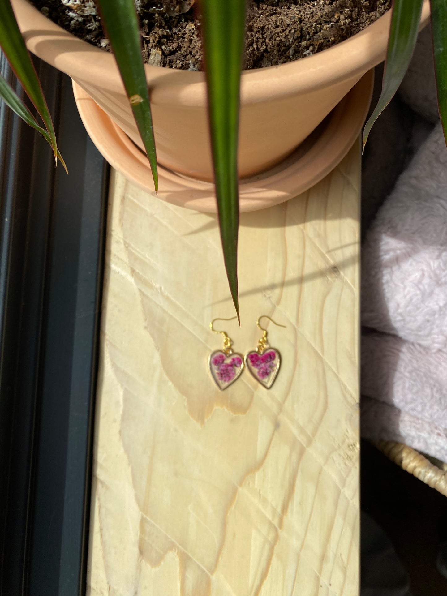 Flower Heart Earrings