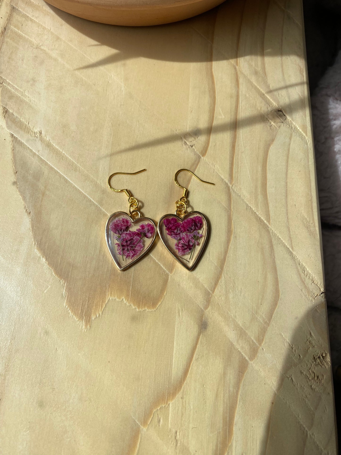 Flower Heart Earrings