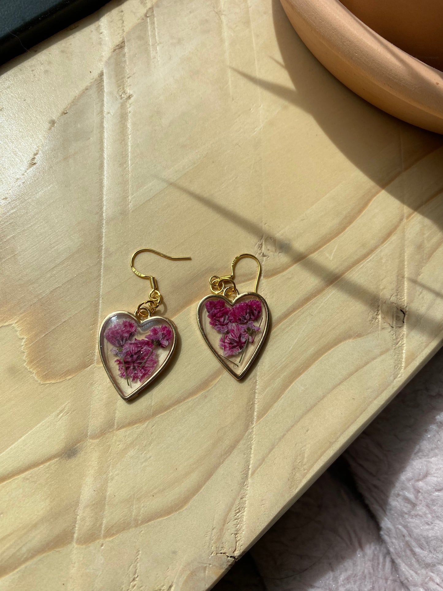Flower Heart Earrings