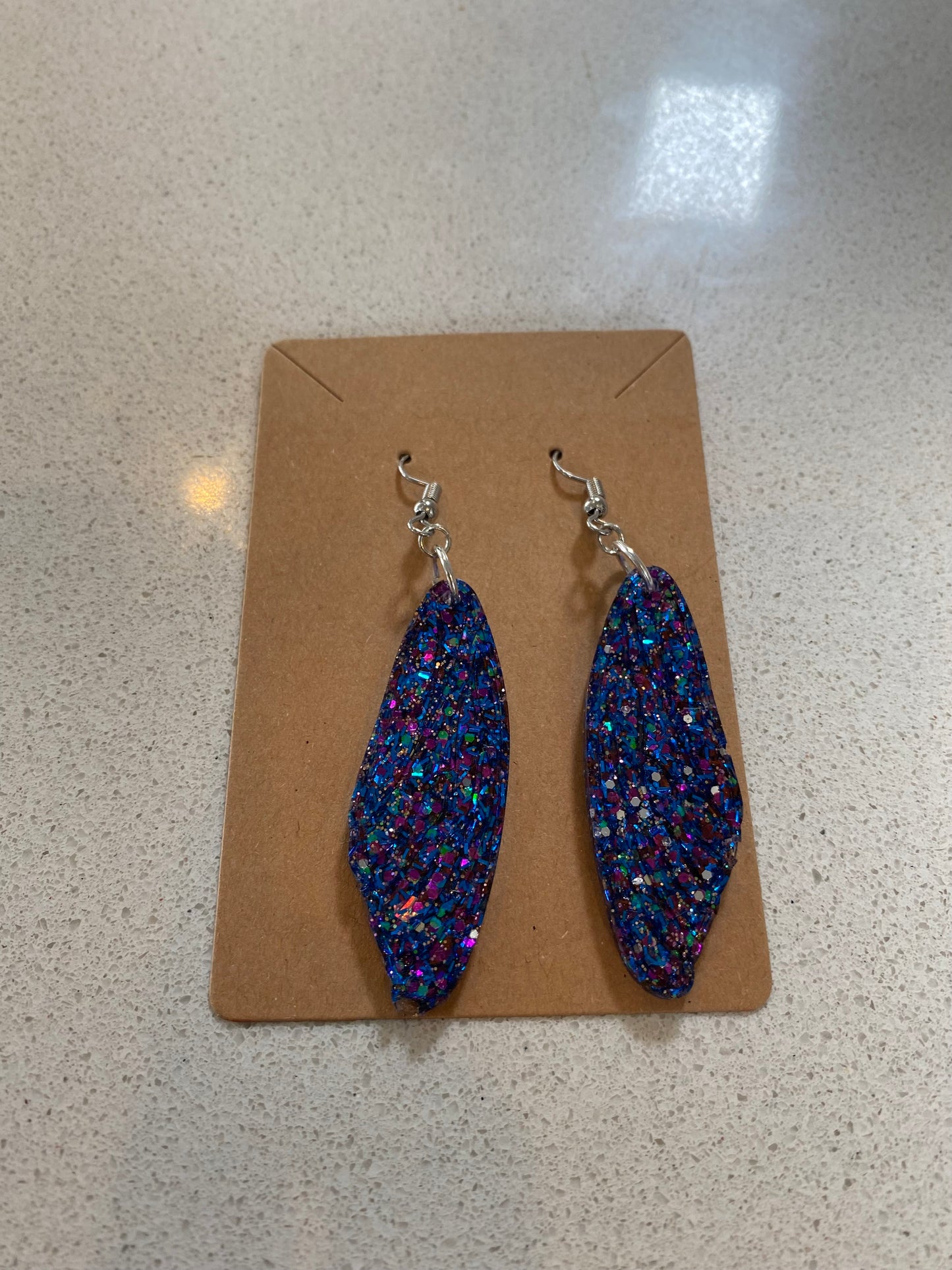Blue Glitter Moth Wings