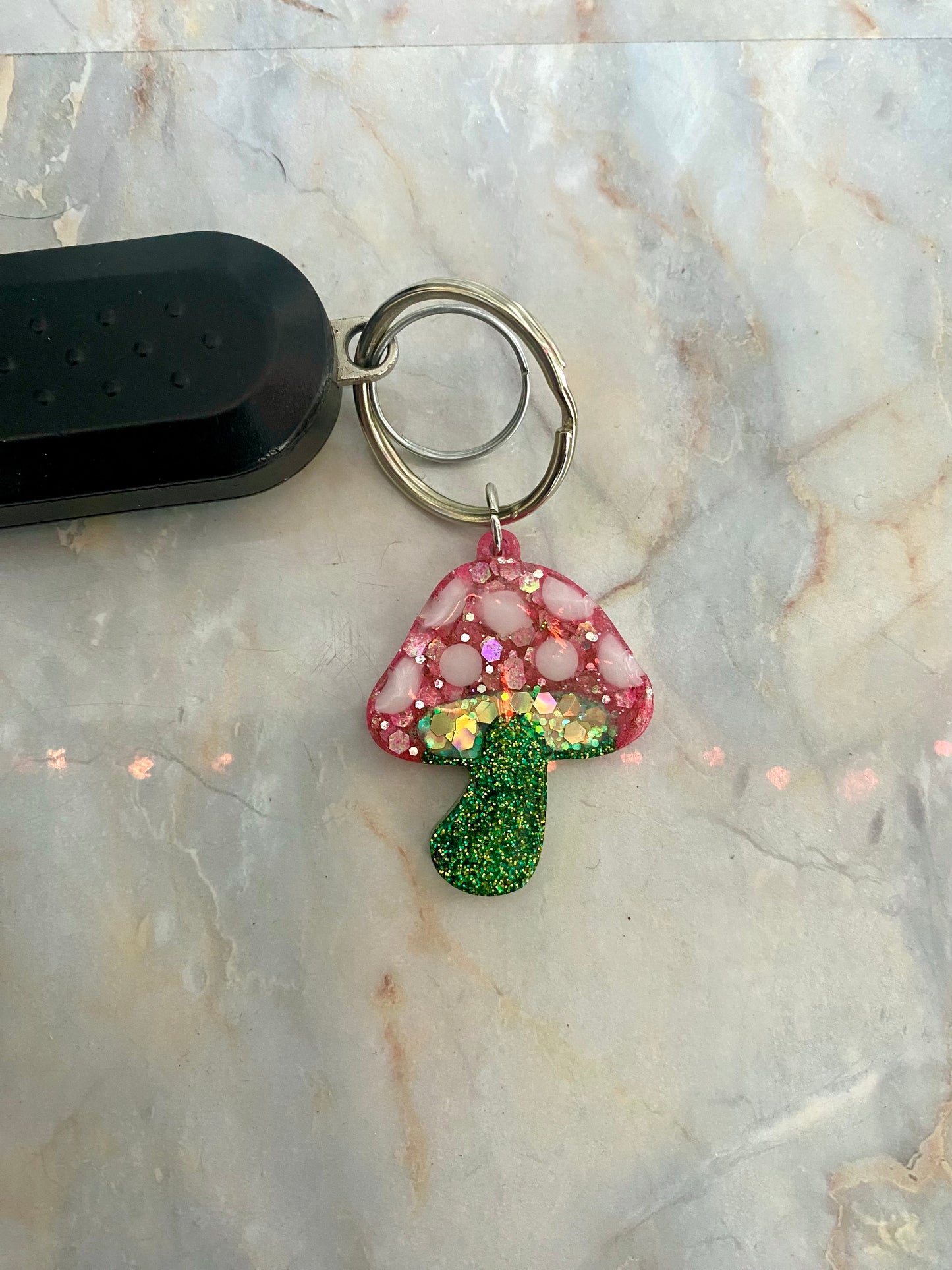 Pink Mushroom Charm