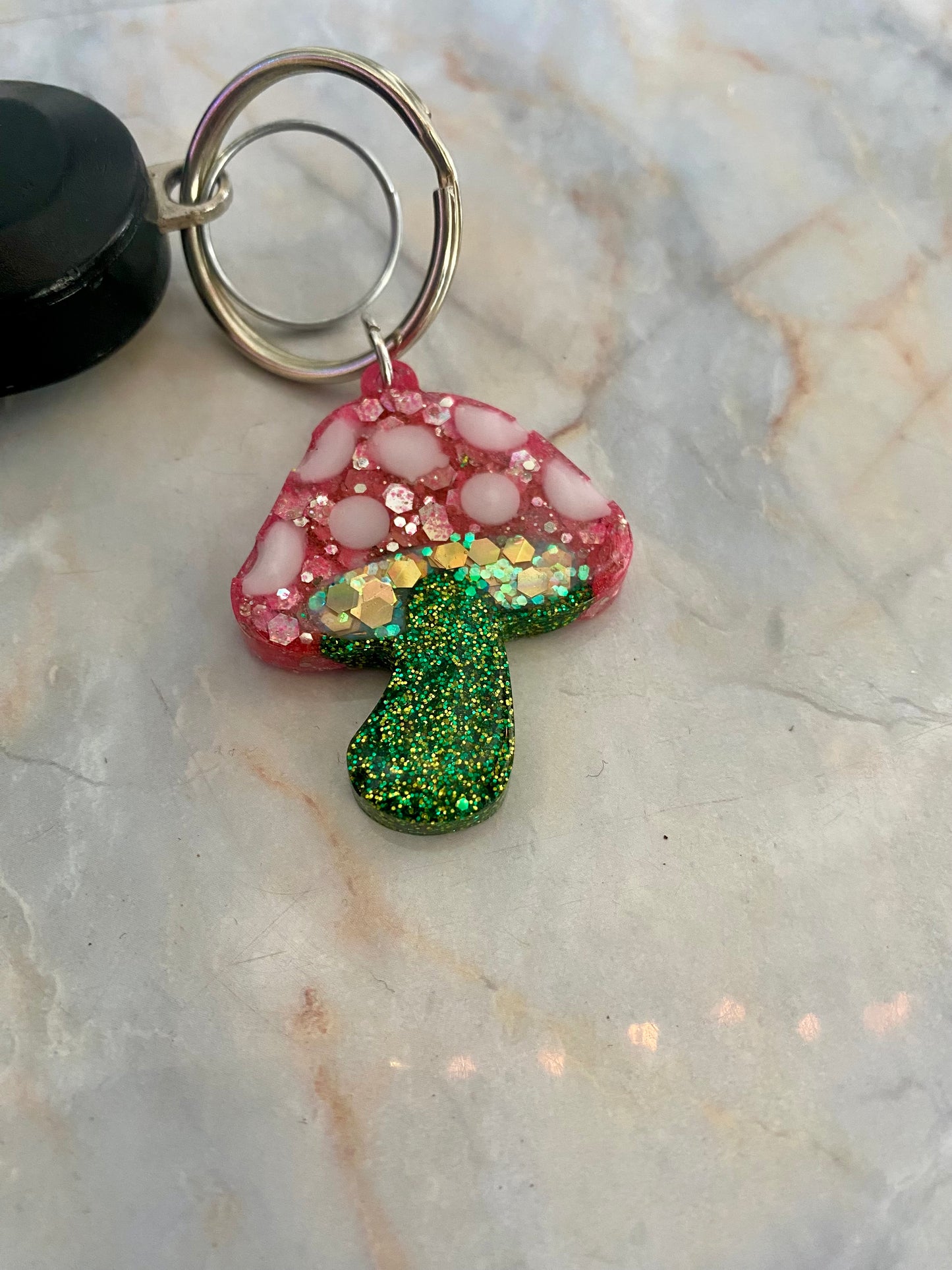 Pink Mushroom Charm