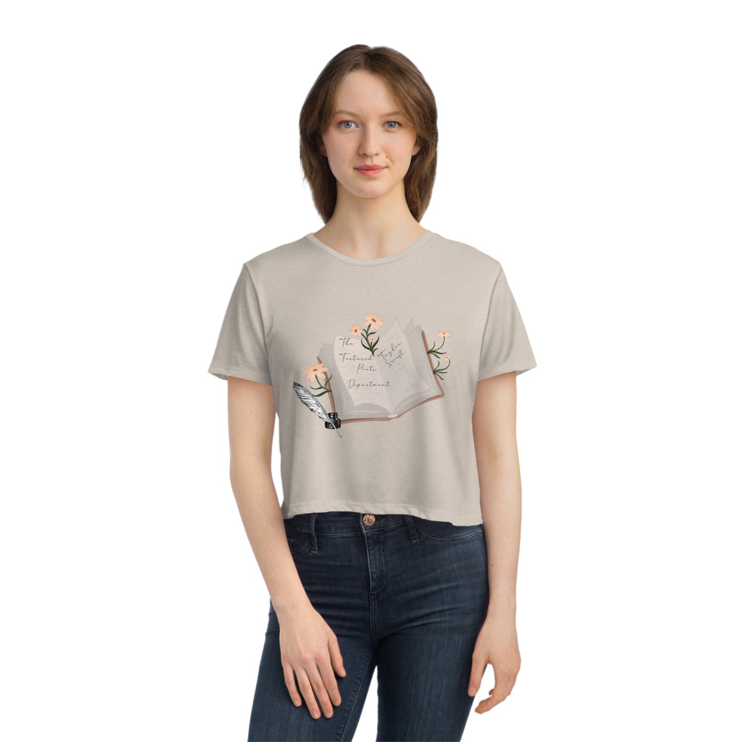 Tortured Poets Department Flowy Cropped Tee