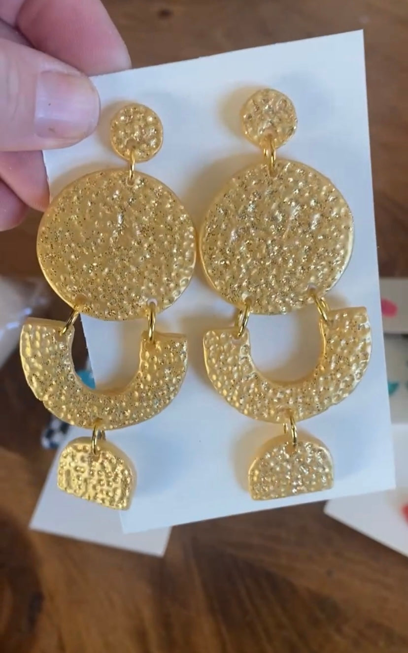 Large gold dangles