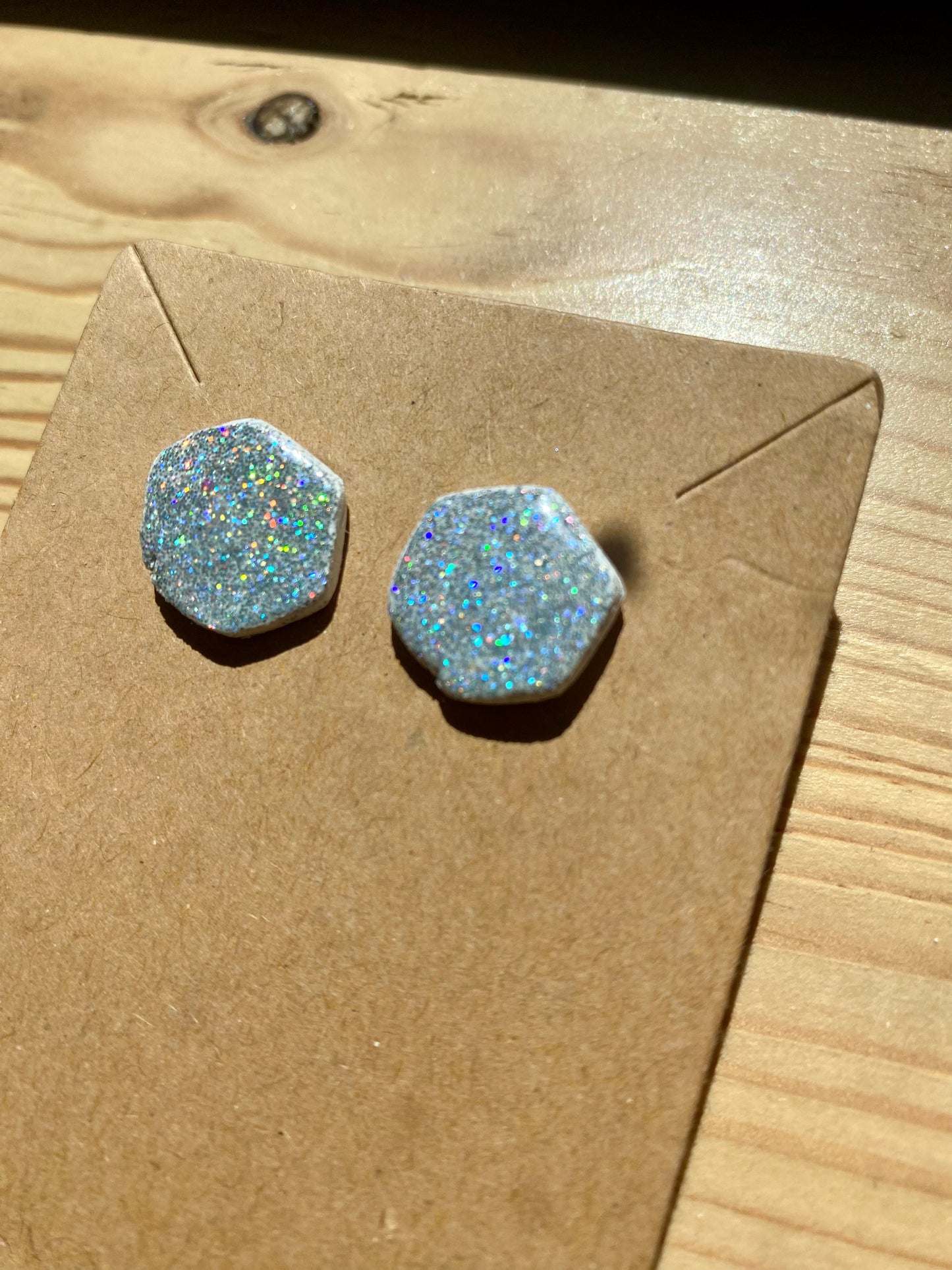 Silver Sparkle Stud