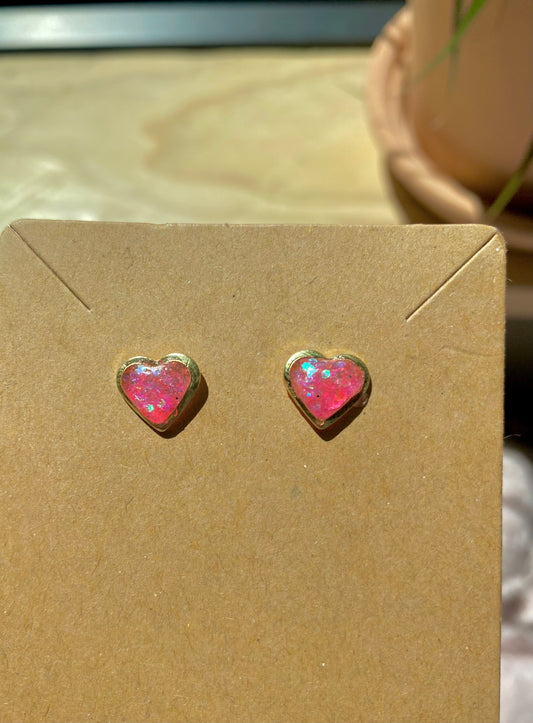 Pink Glitter Hearts