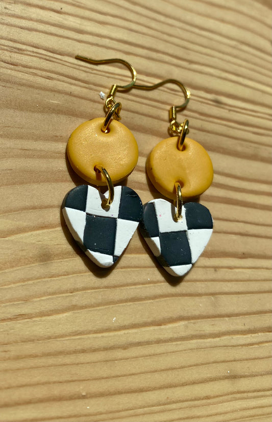 Matte Checkerboard Earrings