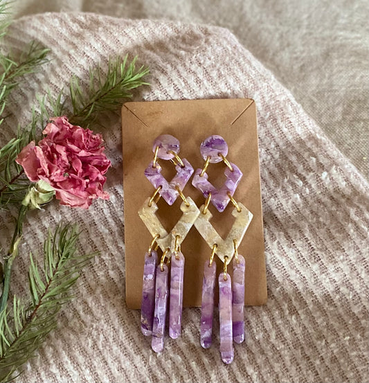 Purple Geometric Dangles