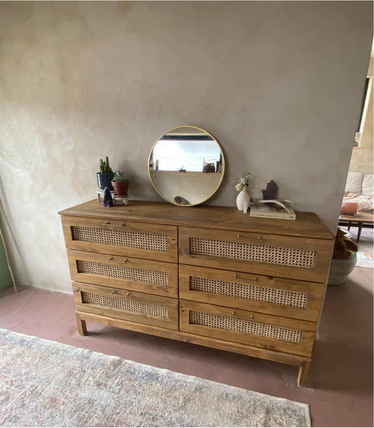 Custom Rattan Dresser