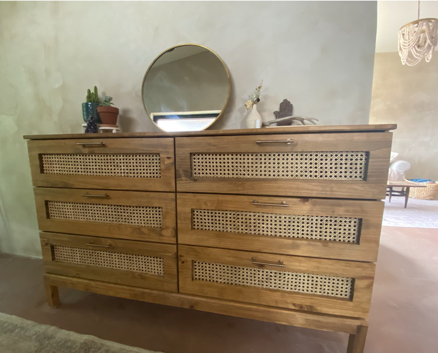 Custom Rattan Dresser