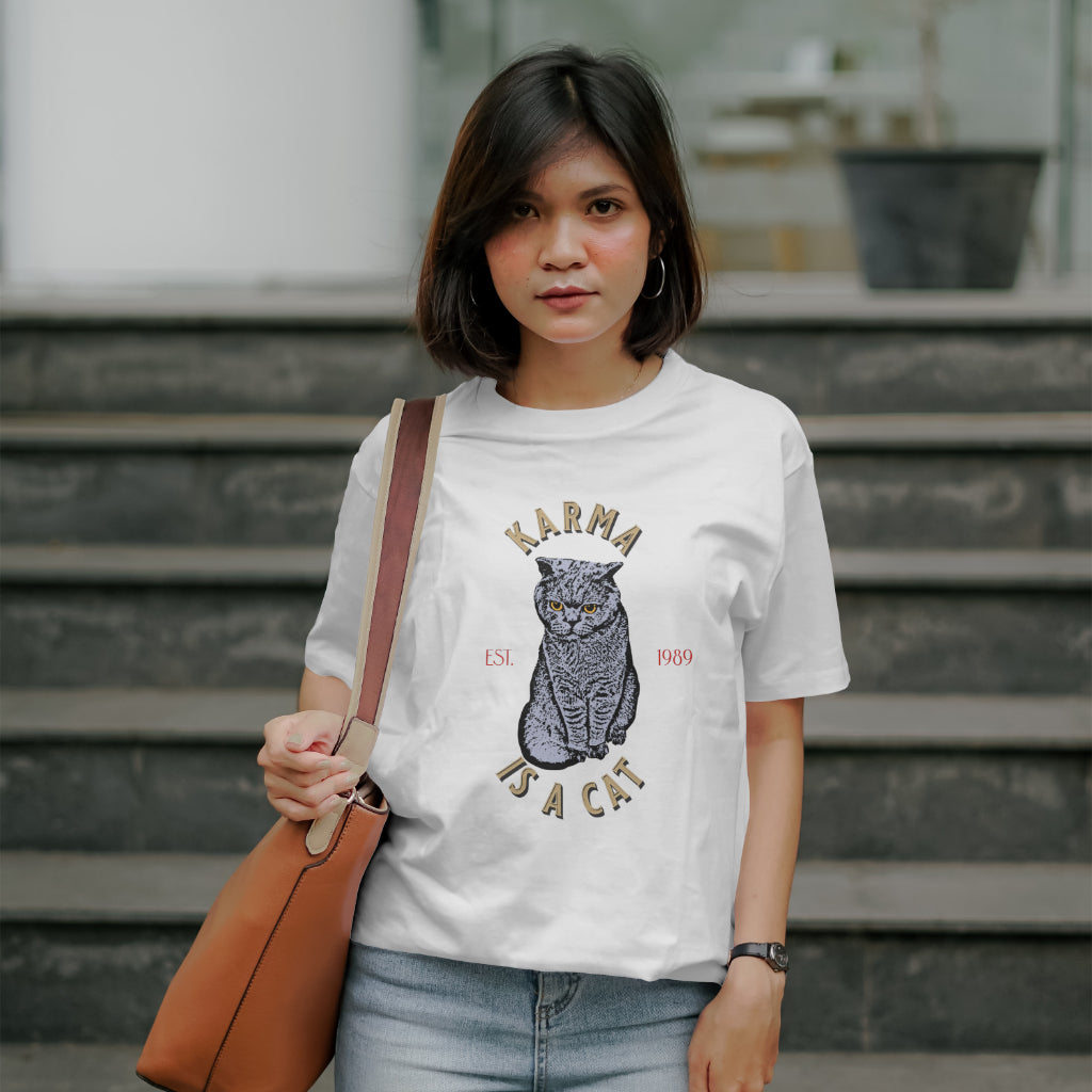 Karma is a Cat Oversized Tee